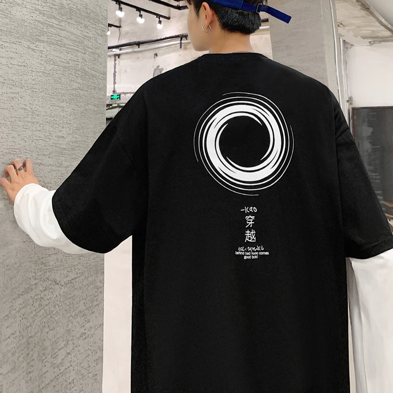 Футболка Una Reta мужская с принтом в стиле хип-хоп Топ длинным рукавом имитация двух