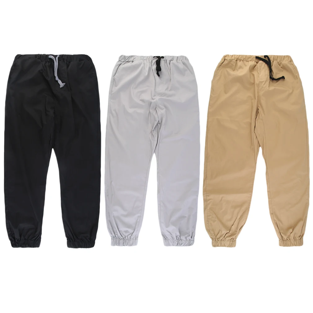 Осенне зимние мужские спортивные штаны свободные хлопковые для фитнеса