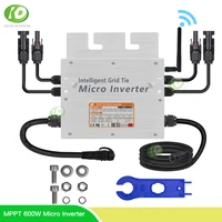 600w or 700w micro solar inverter mppt 30v 36v on grid tie inverter pure sine wave converter for 300w 350w 380w pv ship from es