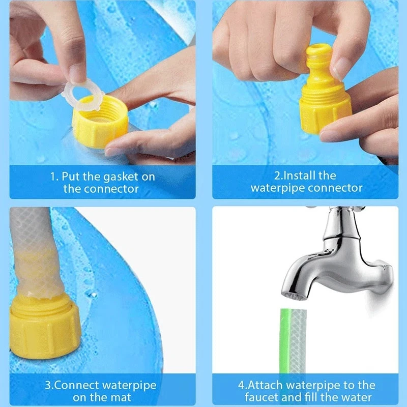 

170CM Summer Sprinkler Play Mat Children Baby Play Water Pad Beach Mat Inflatable Sprinkler Cushion Toy Spray Water Toys