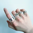 Крутые кольца в стиле панк в стиле хип-поп, Многослойные Регулируемые кольца, четыре дюйма, женские вращающиеся кольца из сплава для женщин, подарок Вечерние