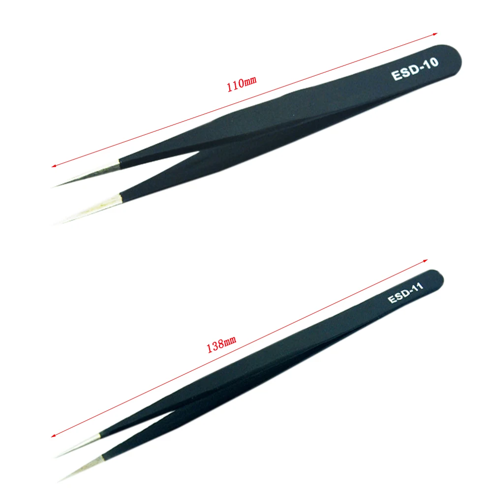 

8pcs Anti-static Tweezers For Phone Computer Jewelry Nipper Repair Tool