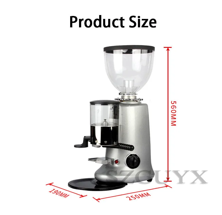 220 В/350 Вт Коммерческая итальянская Мясорубка большой емкости, бытовая электрическая кофемашина, Настольная мельница из нержавеющей стали