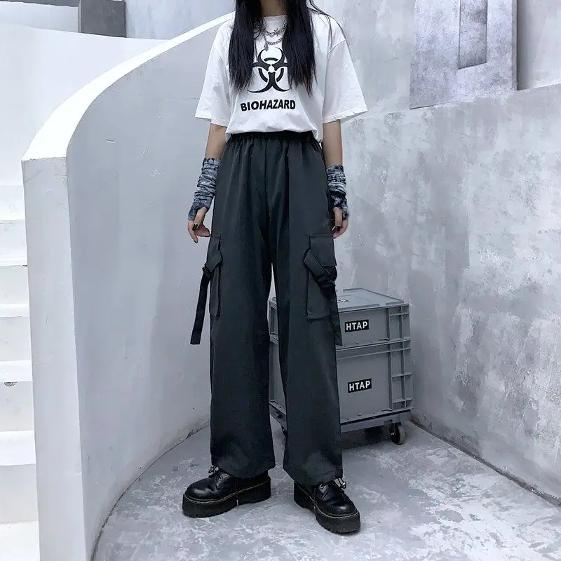 Женские комбинезоны в Корейском стиле Харадзюку уличная одежда хип хоп ретро