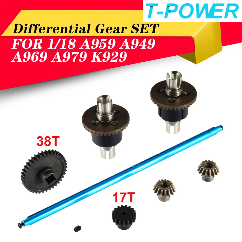 

Hot T-Power A959 Upgrade Parts Aluminum Metal For 1/18 Electric Remote Control RC Car Fit A949 A969 A979 K929 Differential Gear