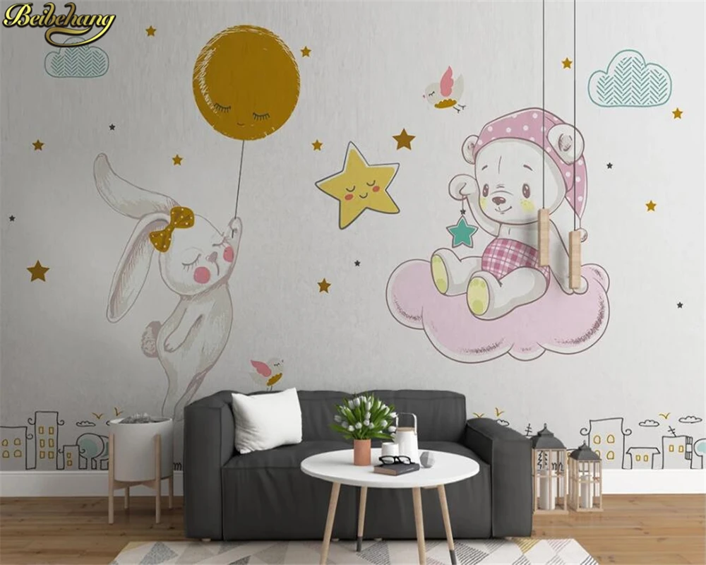 3d обои скандинавский минималистичный рисунок рисованная мультяшная фантазия