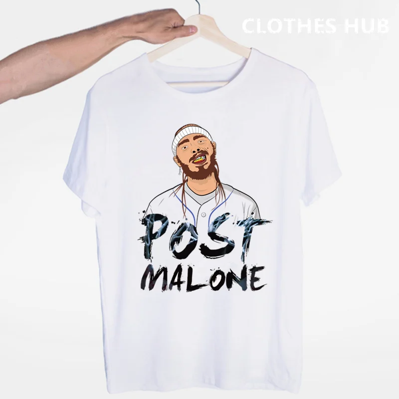 Post Malone/футболка в стиле хип хоп с круглым вырезом и короткими рукавами Летняя