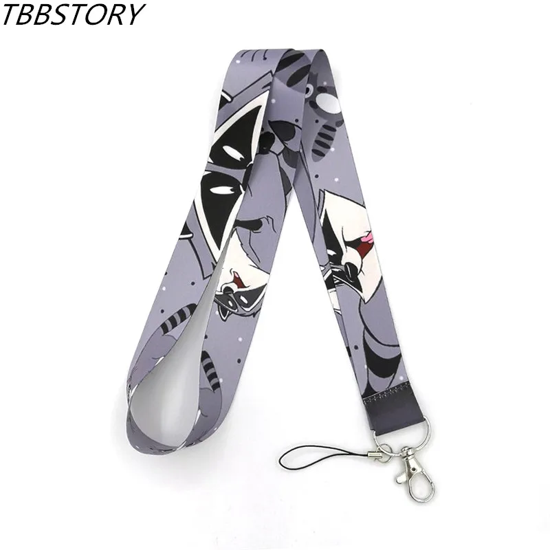 

12 шт., ремешок на шею в виде енота для ключей