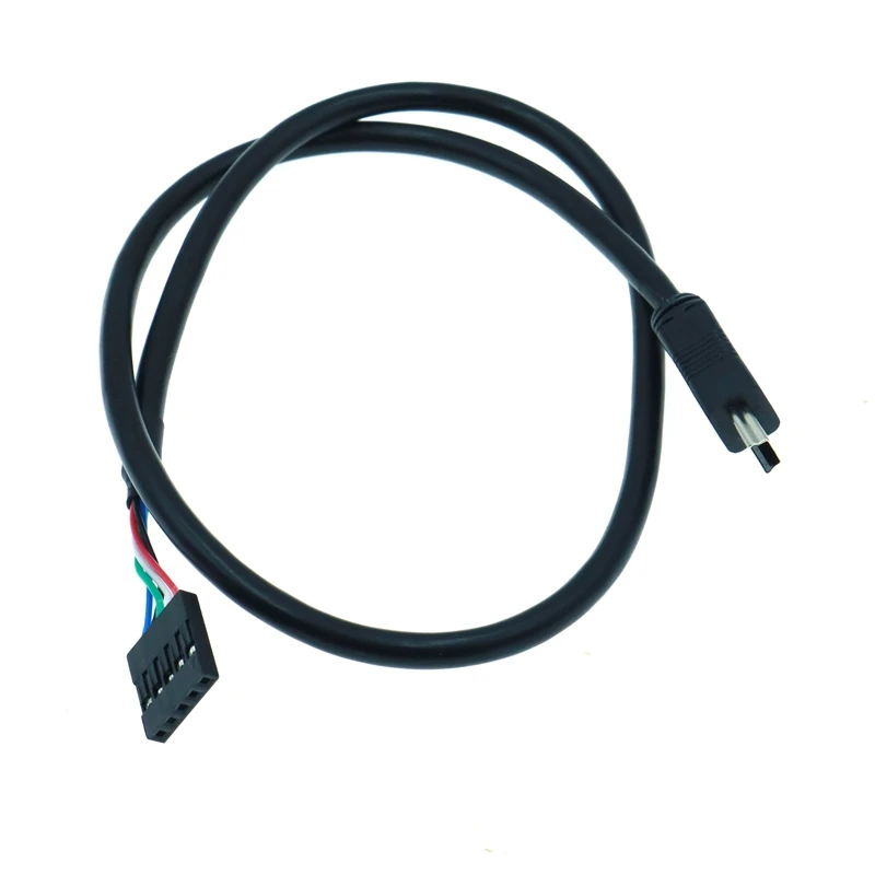 Лучшая цена 90 градусов колено Mini USB штекер-гнездо к DuPont 5-контактный гнездовой