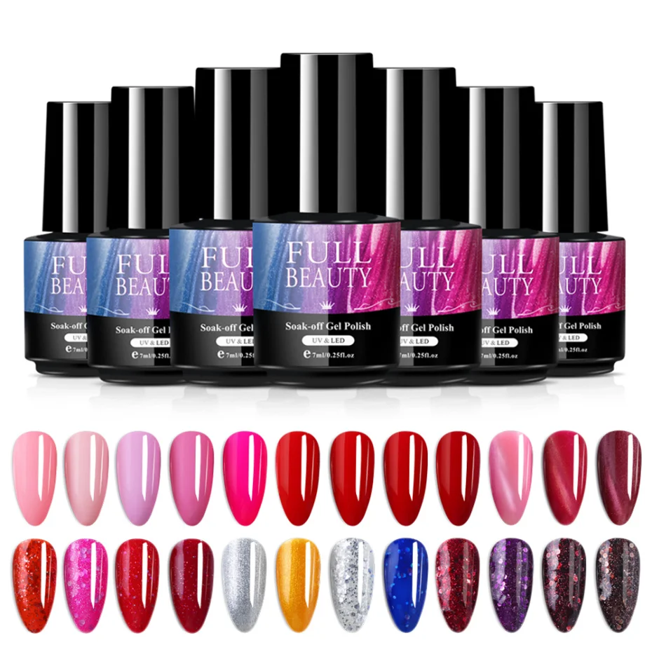 1 шт. Цветной Гель лак для ногтей отмачиваемый голографический блестящий гель