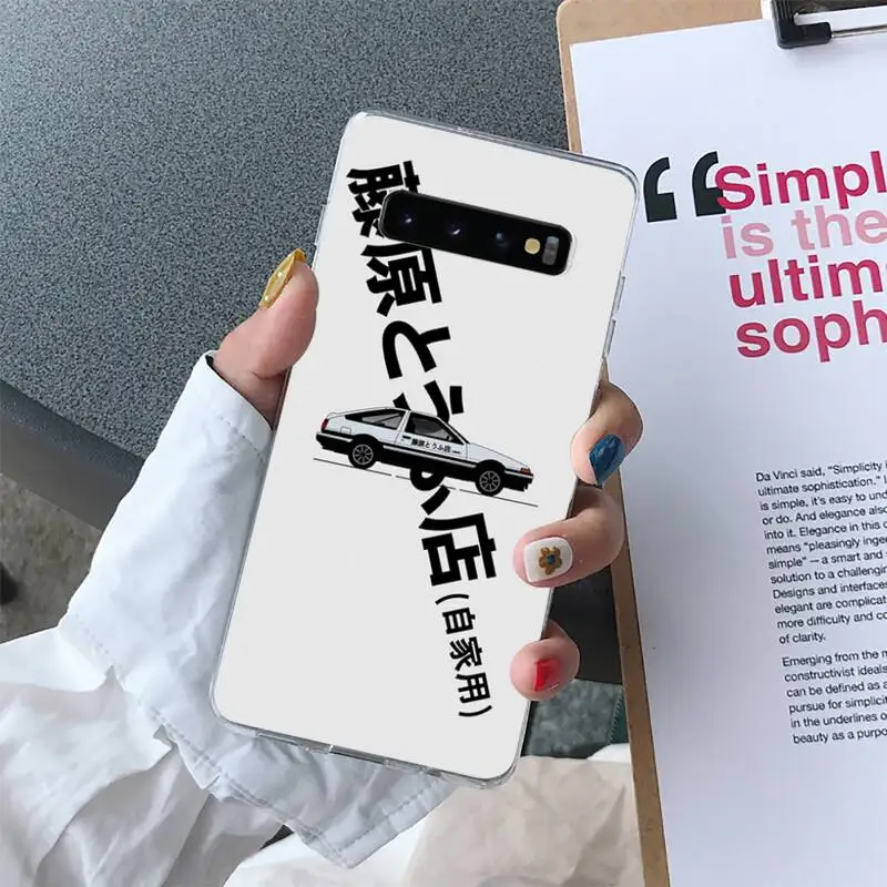 

Initial D Phone Case For Samsung Galaxy S10 S10e S8 S9 Plus S7 Edge Note10 9 8 Soft Transparent TPU Cove