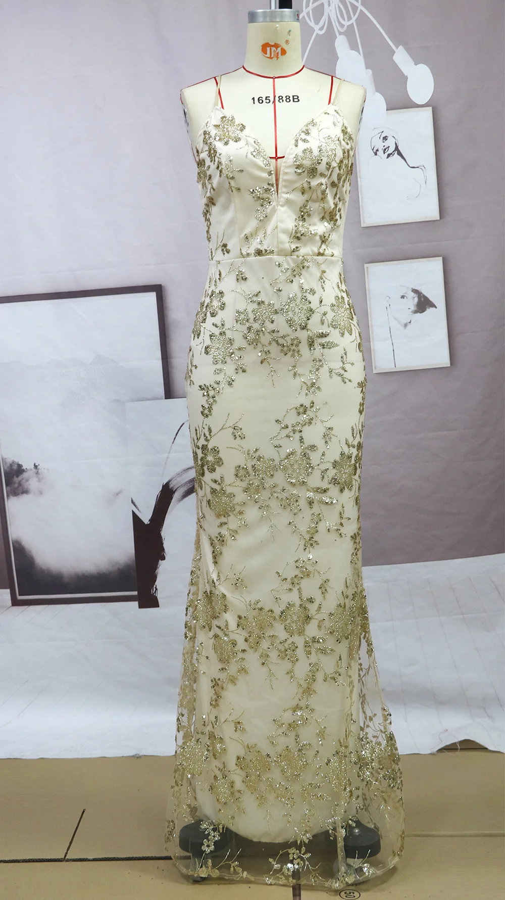 RMSFE 2022 женское весеннее новое платье цвета шампанского с золотистой талией