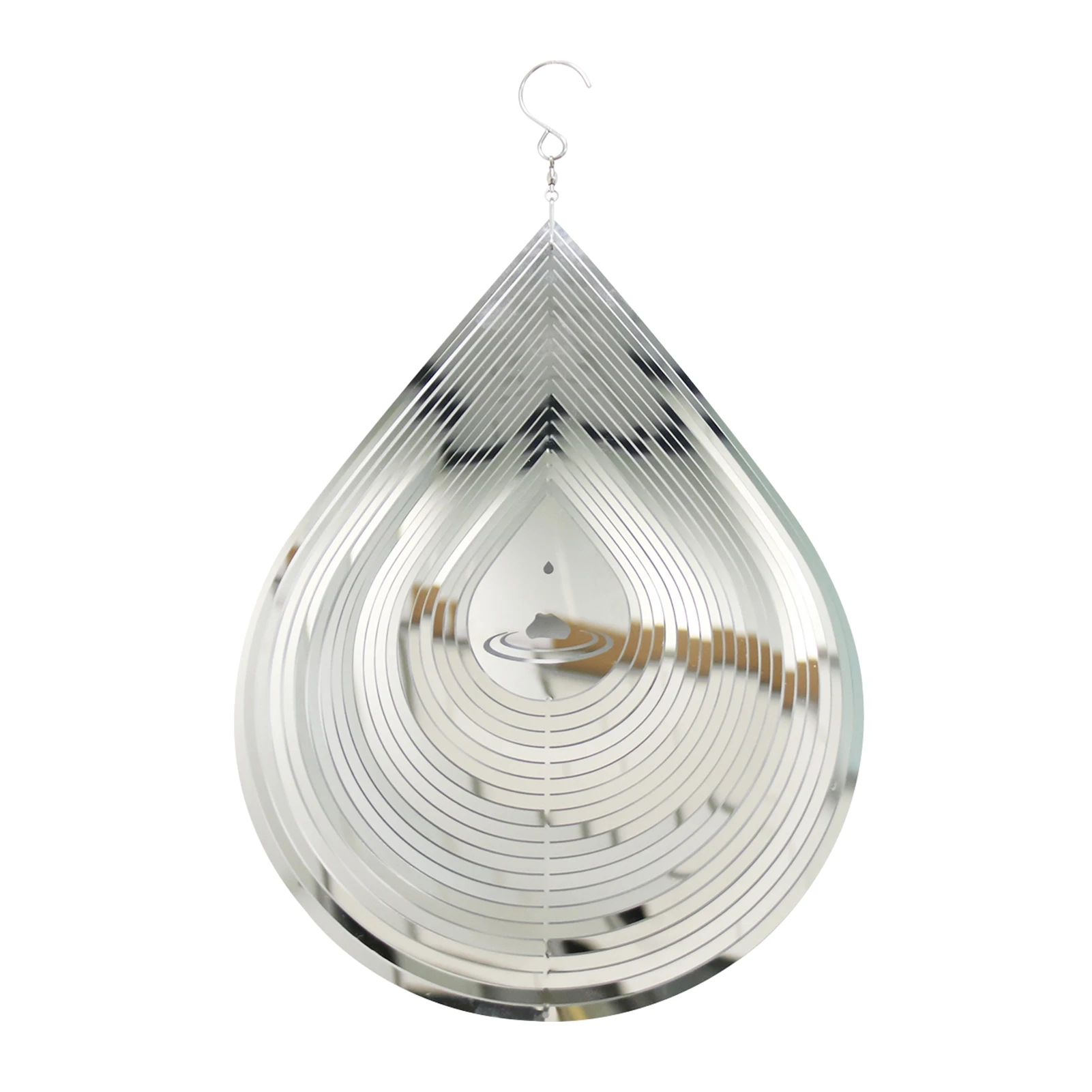 

Ветряные Спиннеры, металлическая мельница, украшения двора, кинетические скульптуры из нержавеющей стали, 3d-поделки в форме капли воды, вол...