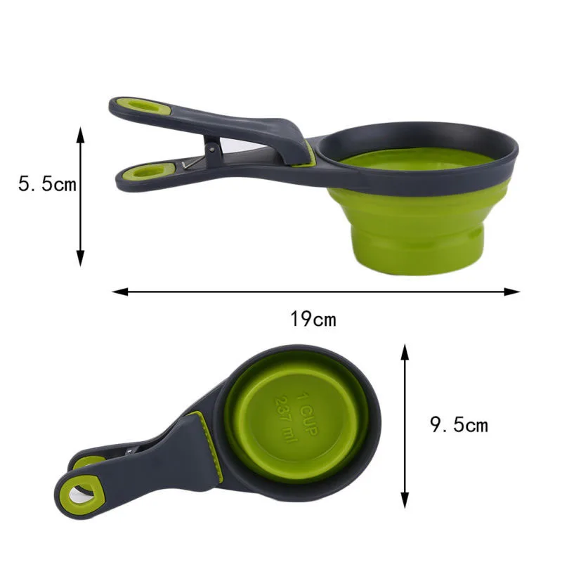 Складной уплотнительный зажим для домашних животных кошек собак мерный стакан