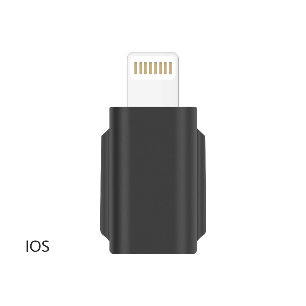 Черный Micro USB для DJI Osmo Карманный TYPE-C IOS смартфон адаптер Телефон Разъем для передачи данных интерфейс ручной карданный камера аксессуары - Цвет: Черный