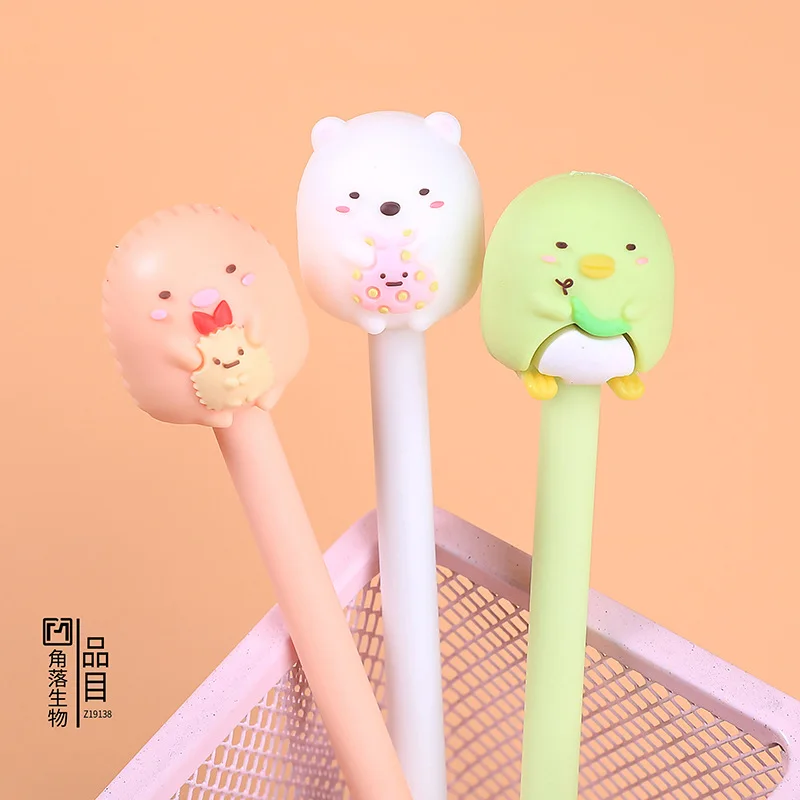 0 5 мм розовый зеленый голубой цвет Sumikko Gurashi гель черные чернила для ручки