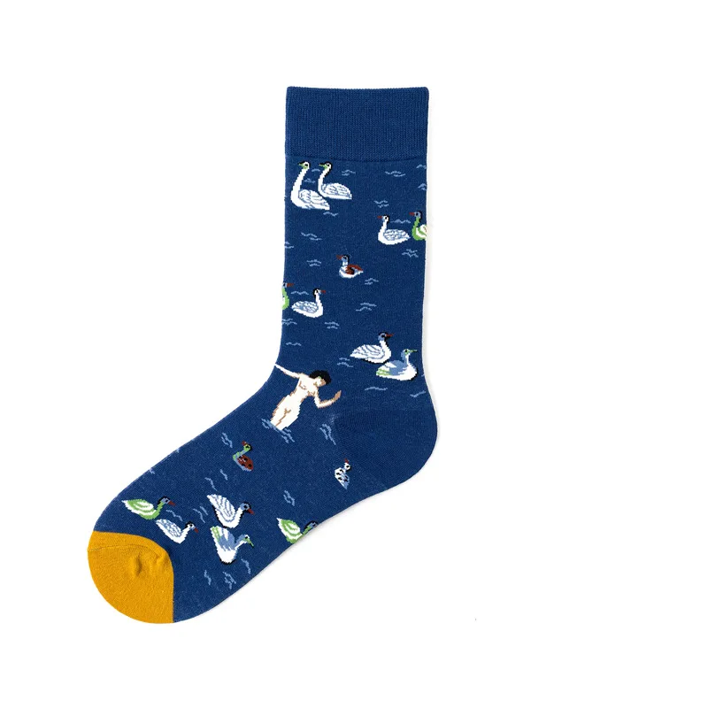 Счастливые носки новые уличные модные с цветами мужские хлопковые 2019 Harajuku