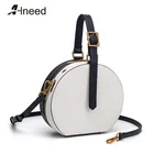 Сумка женская через плечо ALNEED, круглая, с заклепками, 2021