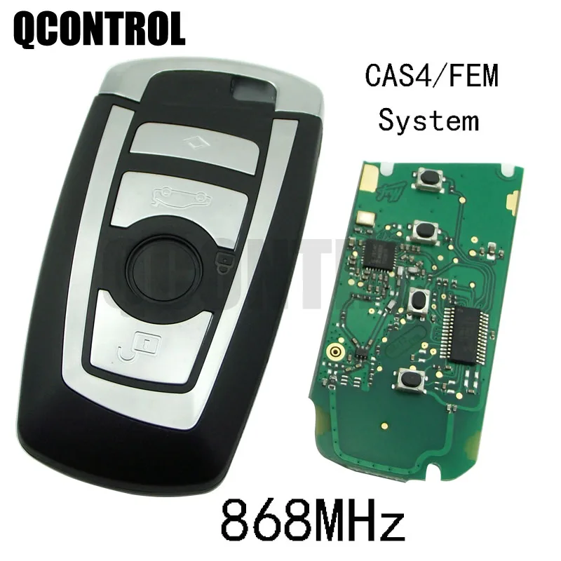 QCONTROL Автомобильный Дистанционный смарт ключ 868 МГц для BMW 1 3 5 7 серии CAS4 Система