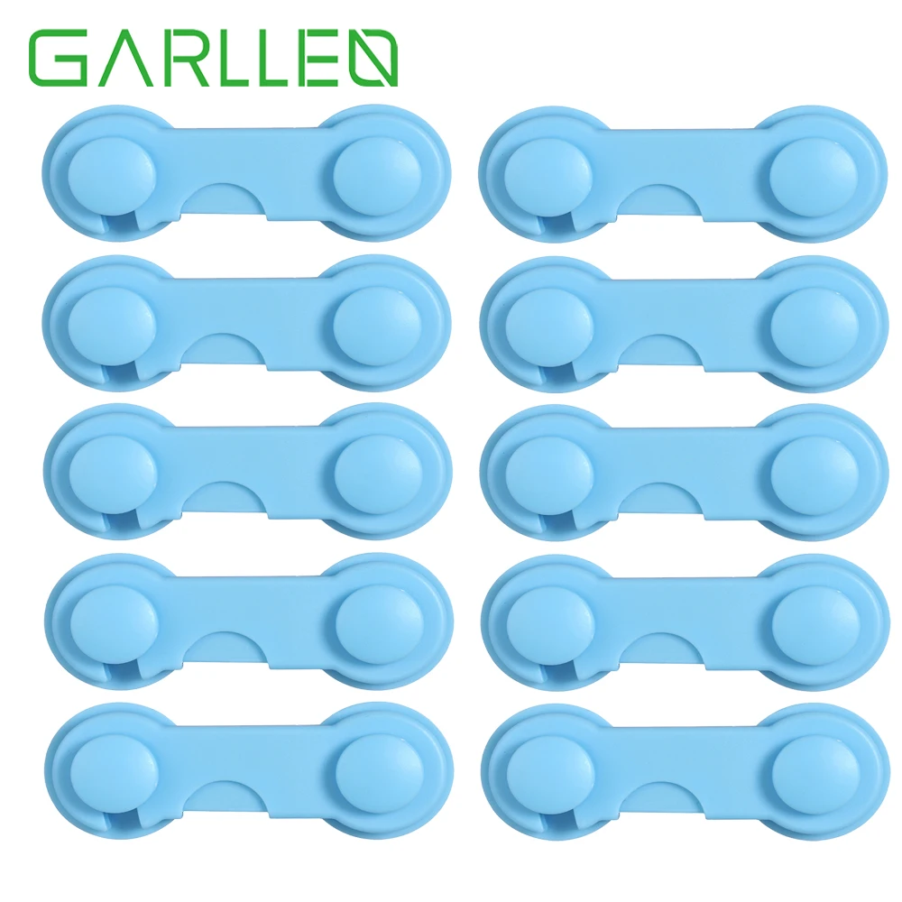 

GARLLEN 10pc Adhesive Kid Baby Safety Lock for Protect Baby from Danger of Opening Cabinet Fridge Drawer Cupboard Appliance Door