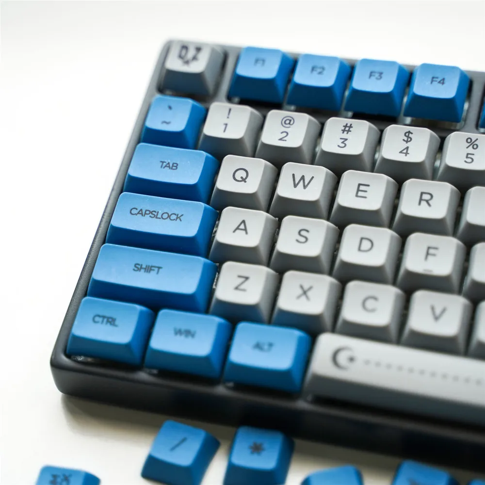 XDA Keycap PBT Sublimation для H60 GK61 GK64 84 96 87 104 108 клавиши механическая клавиатура темно синяя