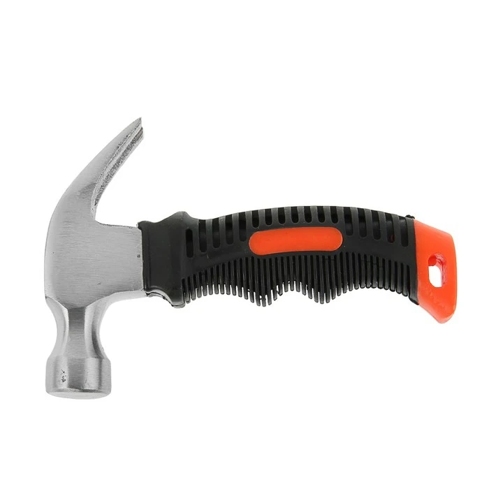 Молоток-гвоздодер ТУНДРА mini обрезиненная рукоятка 225 г | Инструменты