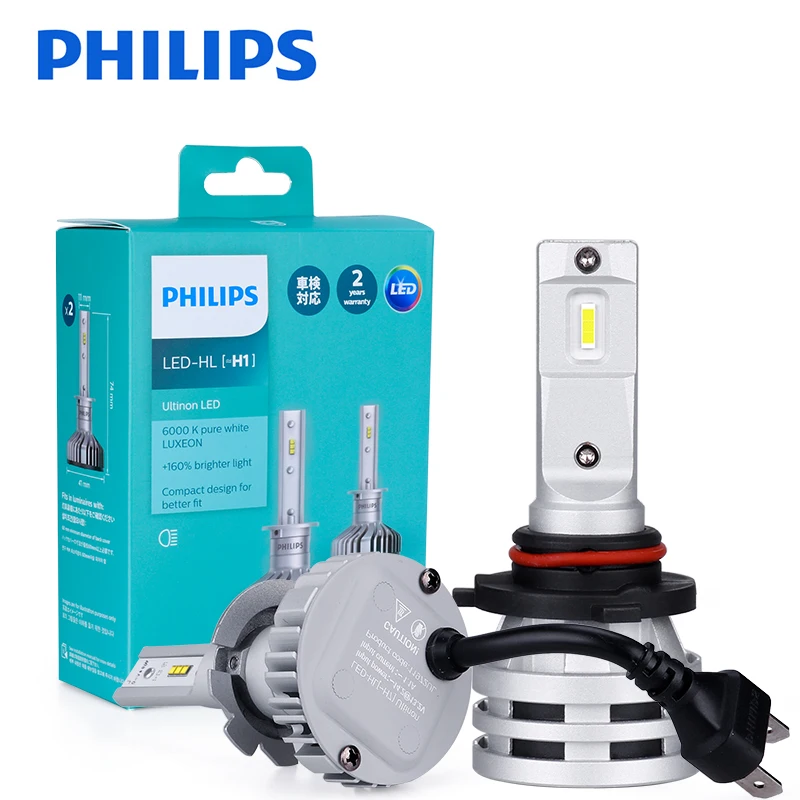 Philips светодиодный H7 H4 Ultinon Эфирное G2 комплект 6000K 12V H11 H8 9005 9006 9012 HB3 HB4 H1R2 автомобиля