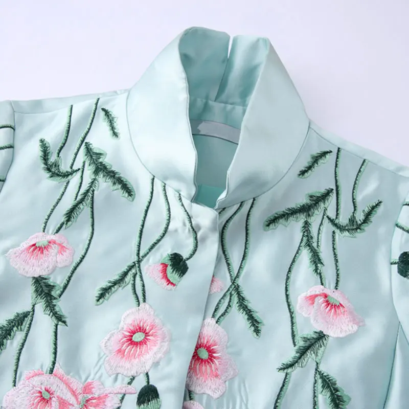 Осеннее Женское пальто 2019 шерсть розовое с вышивкой mishow Верхняя одежда casaco de lã