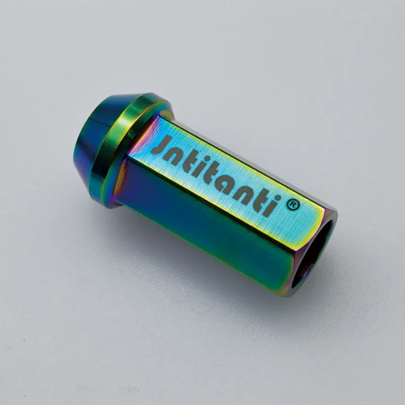 Jntitanti конус сиденье открытого конца Gr5 titanium сплава рифленая гайка M12 * 1 25/1 5*27 45 мм