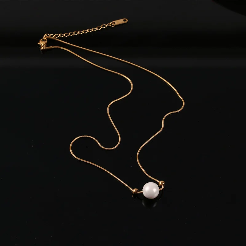 

TOSAKO Stainless Steel Pendant Necklace Preal Sweater Chain Titanium 2021 Trend Jewelry