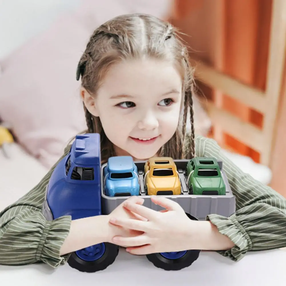 Children Toy Vehicle Auto Toy Polished Smoothly Fun Plastic Enlightenment School Bus Rescue Fire Truck Children Car Toy for Boys