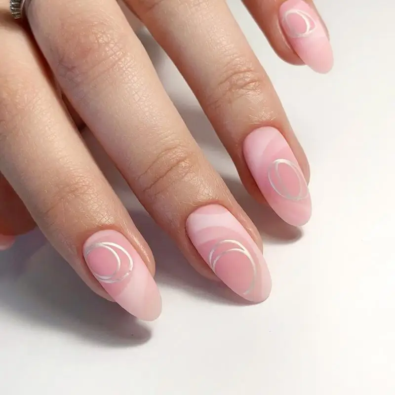 Новые золотые/серебряные круглые наклейки для ногтей полые 3D геометрические