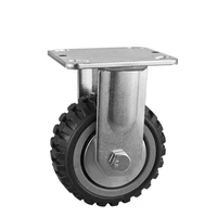 1 pcs 5 inch heavy duty beacon fire wheel trolley industrial teeth fixed gray bearing directional load 250kg