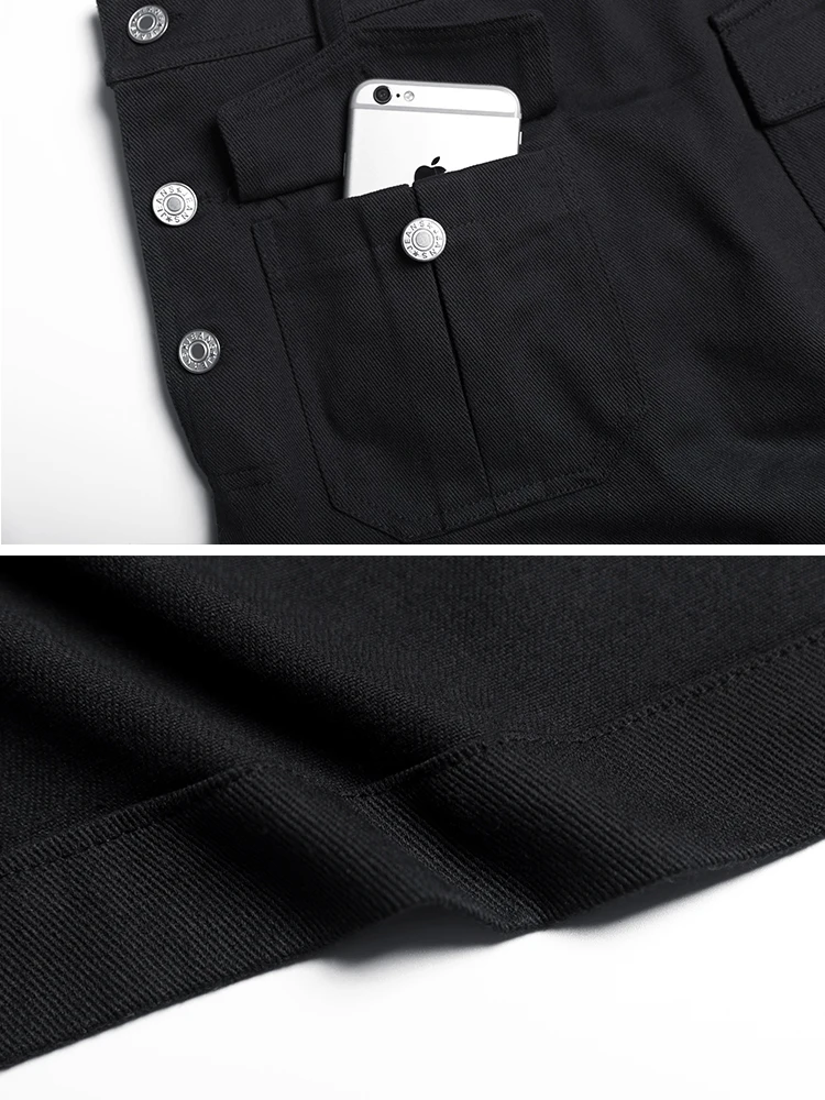 

fashion High waist black Metal split circle half body temperament Skirt Woman fashion tide new spring autumn 2020