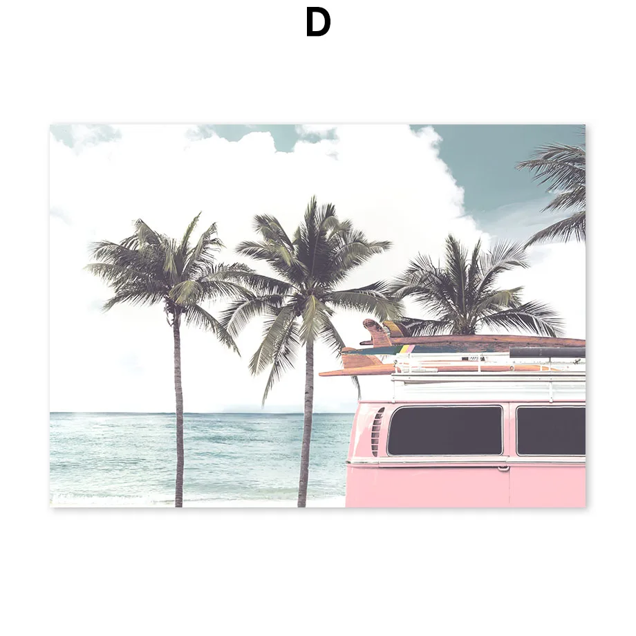 Fresh Seascape Wall Art Canvas Painting Car Beach Nordic Posters And Prints Pictures For Living Room Decoration Home | Дом и сад
