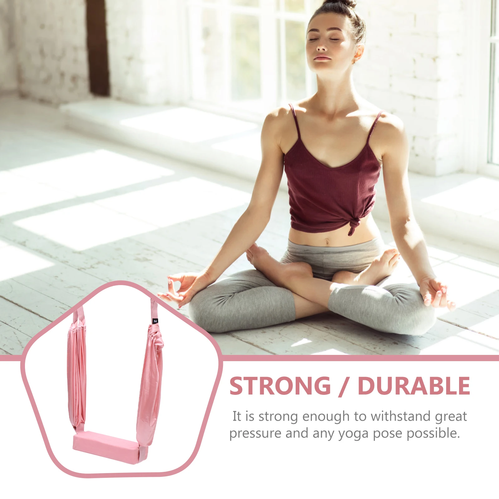 

1Pc Yoga Swing Hammock Strap Elastic Stretch Handstand Rope for Home Office