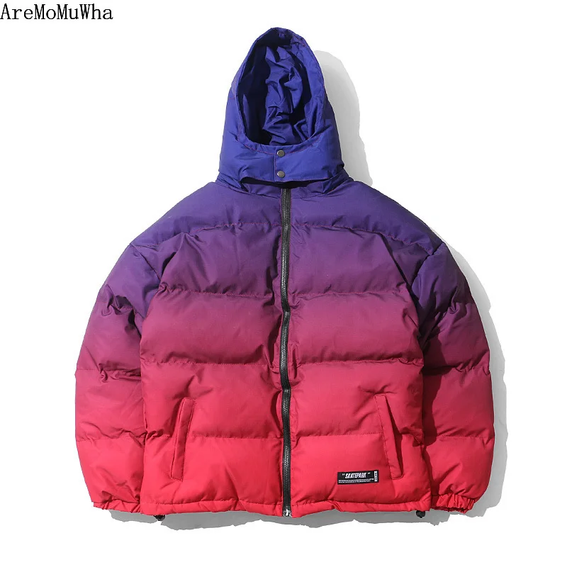 Gradient Cotton Clothing Men's National Tide Brand Warm Thick Couple Clothing Bread Jacket Cotton Jacket CoatMwinter Clothing