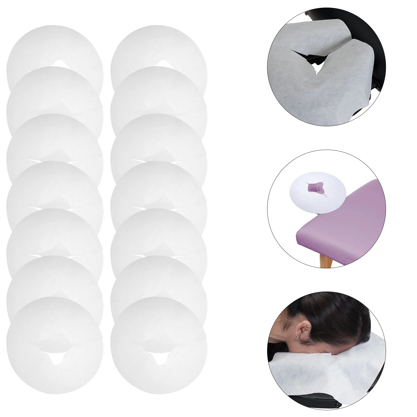 100Pcs Disposable Pillow Pads Face Hole Pillow Mat Sheet Pad