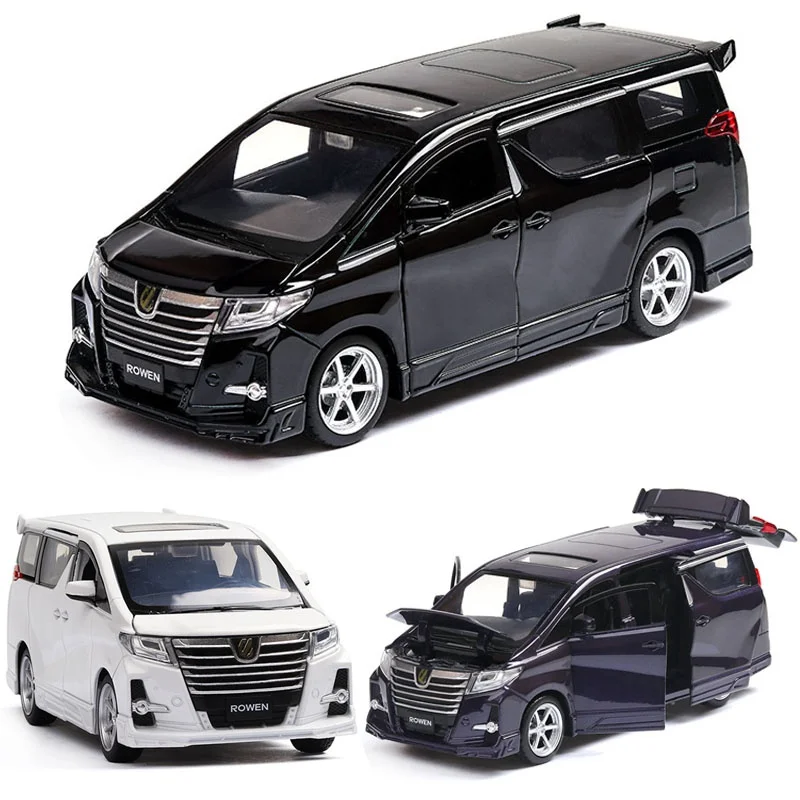 

1:32 Alphard MPV Model Alloy Pull Back Car Model with Sound Light Kids Toys Xmas Birthday Gift Car Collector Home Deco
