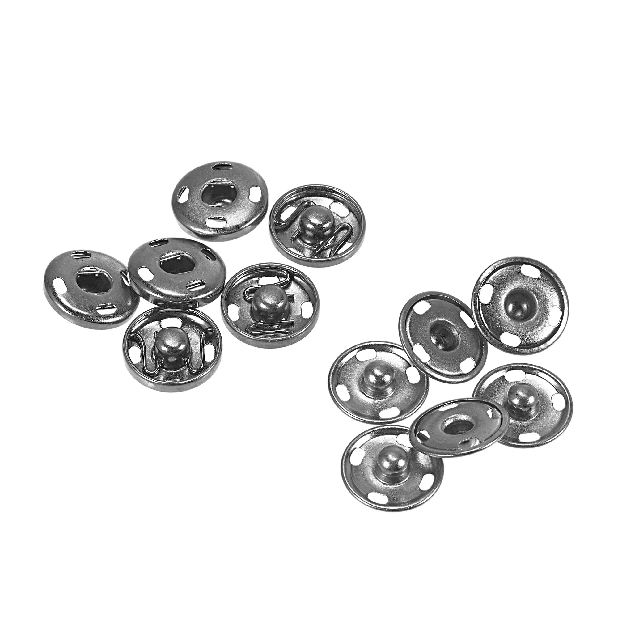 

Uxcell Snap Buttons, 15mm Copper Sew-on Press Button Fastener for Leather Coat, Jeans, Bags and Clothing Gray 20 Sets