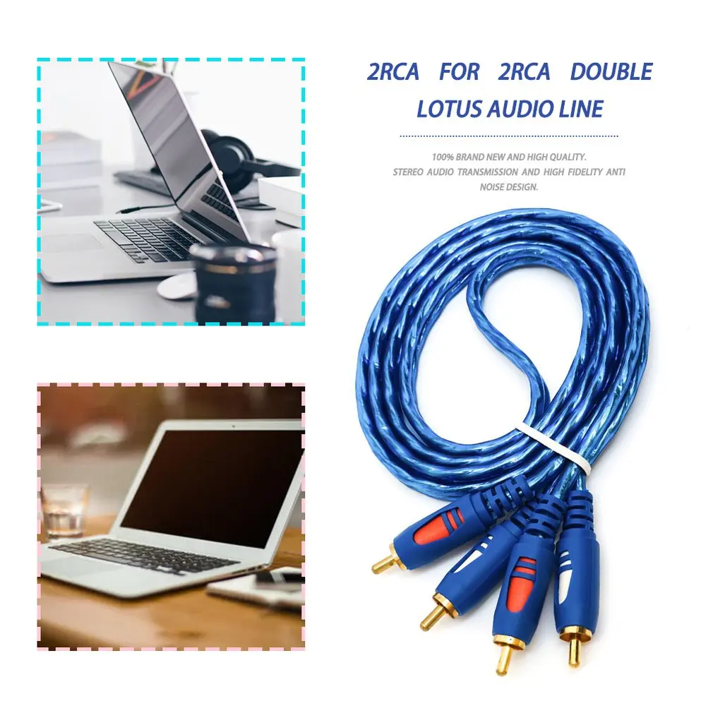2RCA Audio Cable 1.5/3/5M Oxidation Resistant Design Male to for DVD Digital Player TV Box RCA ZC973601 | Электроника