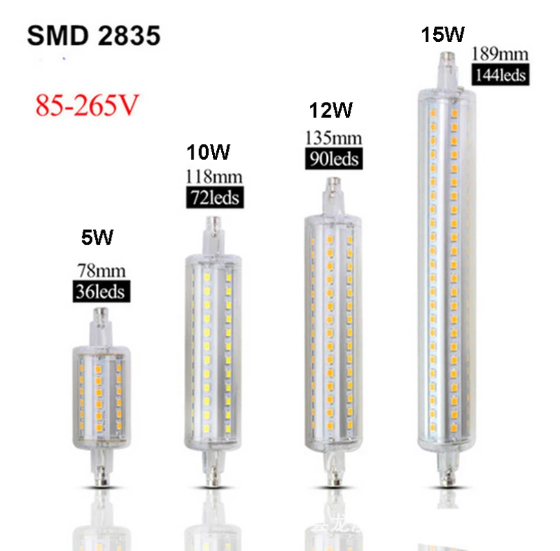 10pcs R7S LED Bulb J78 J118 Dimmable Corn Lamp Spot Light 12w 10w 15w 78mm 118mm 135mm 189mm Replace Halogen 100W 150W 220V 110V