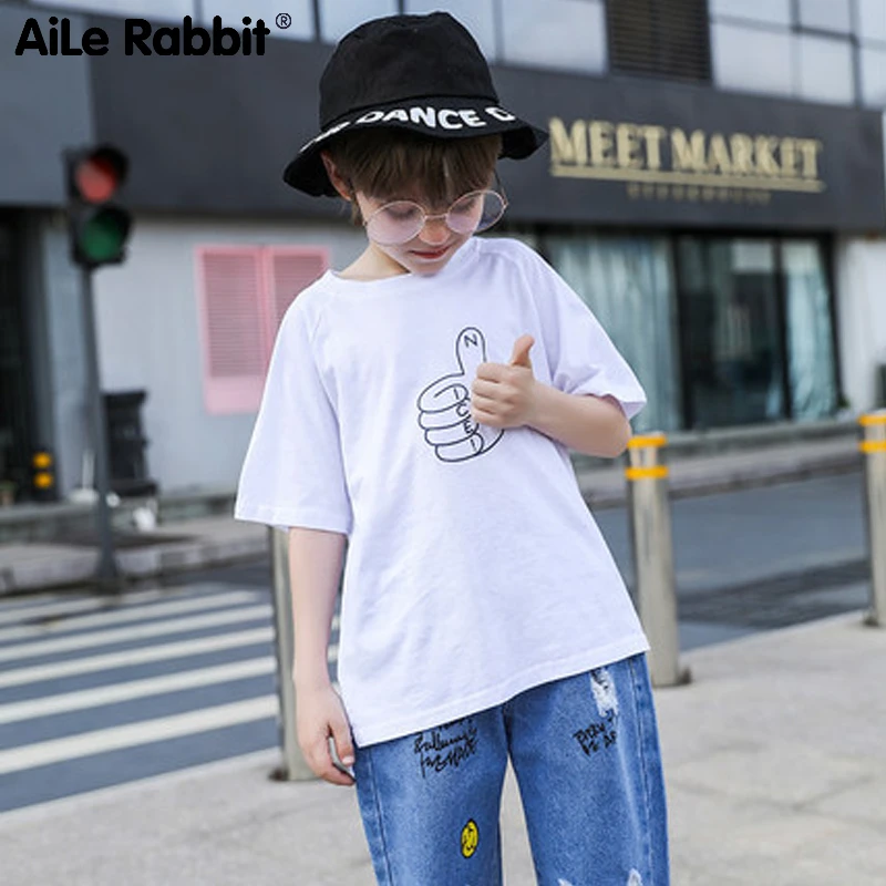 Summer New Arrival Boys Clothes Set Cotton Short Sleeve T-Shirt Jeans 2-piece Suit Children's Clothing Thumb |