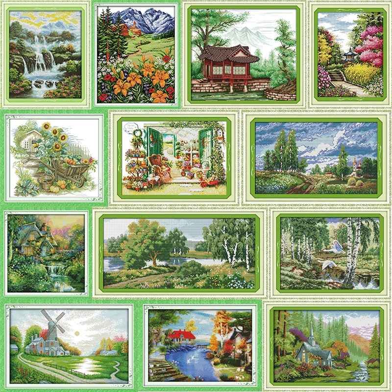 The Wild Geese In Forest DIY Needlework Kits Printed Scenery Series Cross Stitch 14CT 11CT Aida Counted Embroidery Kit | Дом и сад