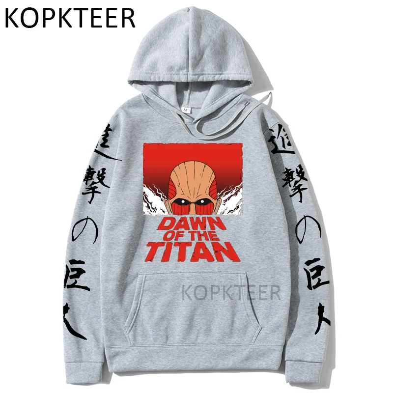 

Anime Hoodies Attack on Titan Dawn of The Titan Funny Printed Long Sleeve Sweatshirts Casual Streetwear Ulzzang Unisex Hoodies