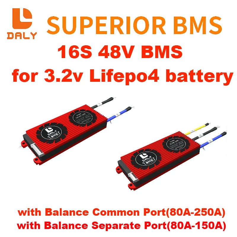 

Daly Bms16S LifePo4 48В 80A 100A 120A 150A 18650 BMS Защитная плата аккумулятора со сбалансированным литий-ионным модулем батареи