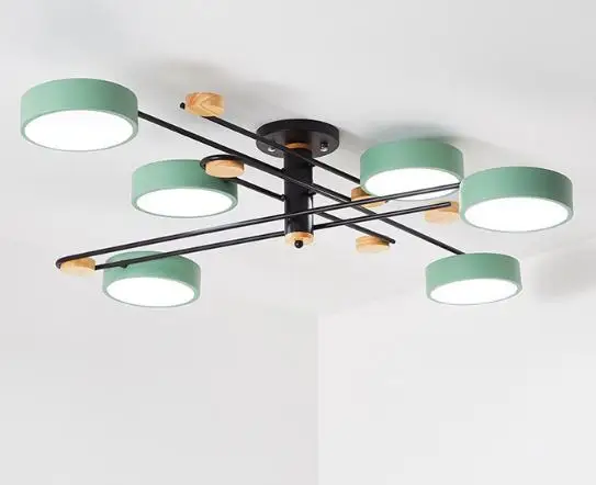 A ceiling type Светодиодная люстра, освещение для ресторана, гостиной, спальни, столовой, люстра с подвеской, светильники, современные люстры в американском стиле - Цвет абажура: A ceiling type
