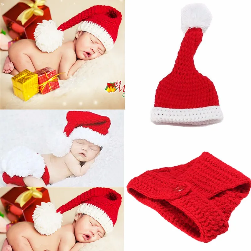 

2pcs Newborn Photography Props Crothet Baby Clothes Boy Clothing Accessories Infant Girl Costume Crocheted Handmade Outfits