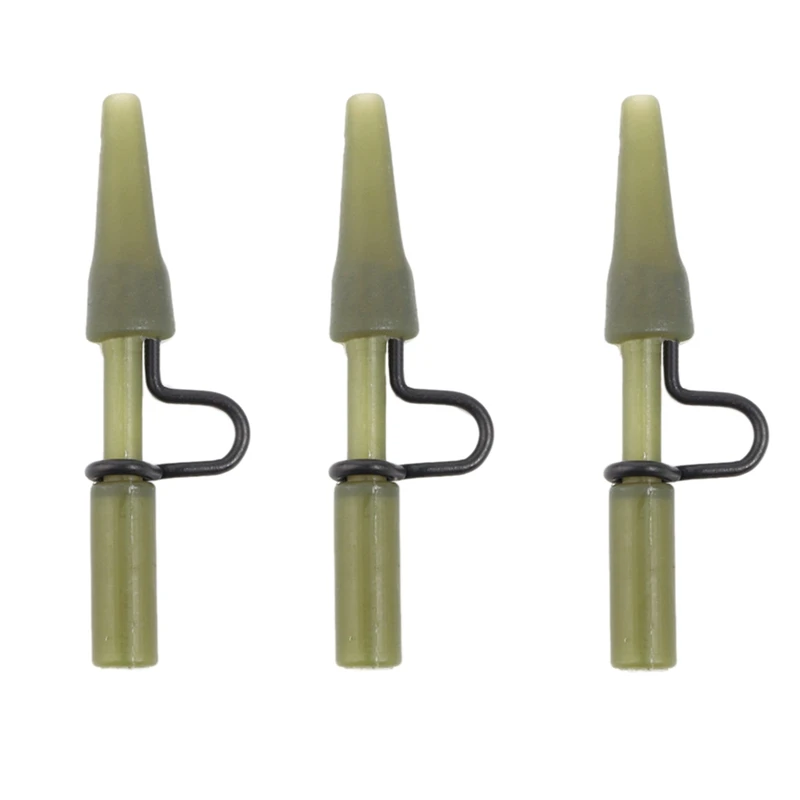 

50PCS Terminal Carp Fishing Tackle Heavy Duty Lead Clips and Tail Rubbers Tubes for Carp Fishing Rigs