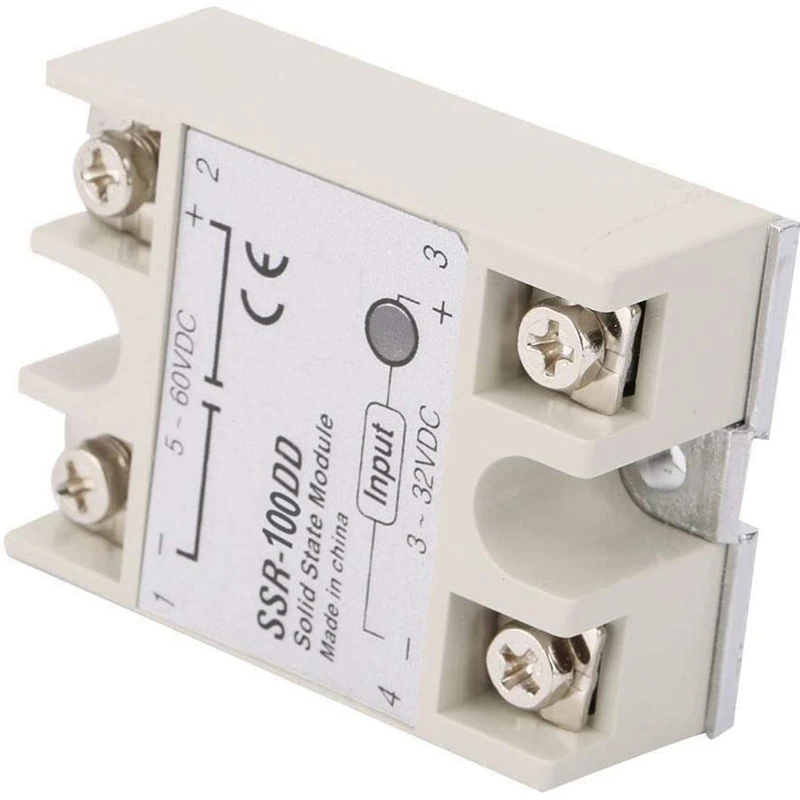 

Solid State Relay SSR-100DD 100A 3-32V DC Input to 24-220V DC SSR 100DD SSR-100 DD Industry Control